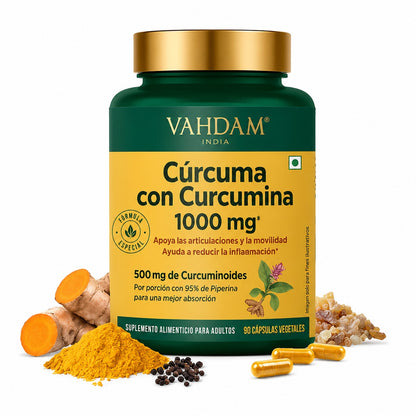 Suplemento de cúrcuma y curcumina Lakadong - Apoyo antiinflamatorio