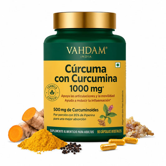 Suplemento de cúrcuma y curcumina Lakadong - Apoyo antiinflamatorio